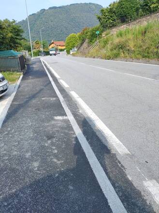 Nuovo marciapiede c.so Italia Zoverallo