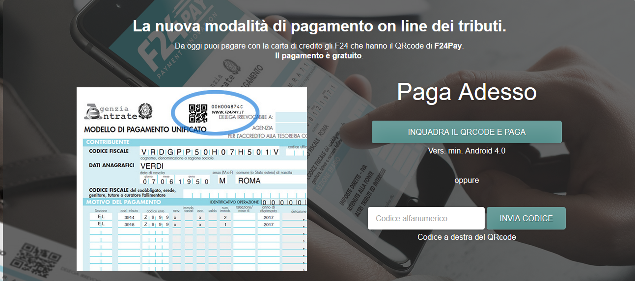 Immagine: F24 tributi 
