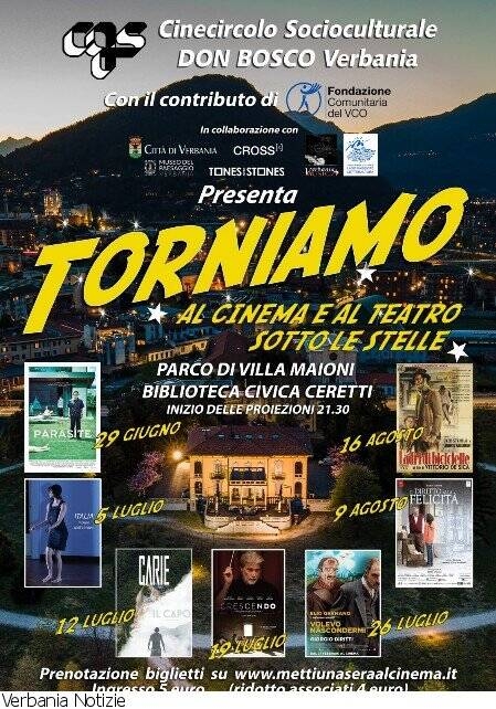 Immagine: Locandina cinema sotto le stelle