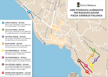 Immagine: Mappa nuovi parcheggi Pallanza