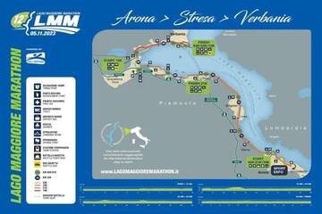 Immagine: mappa percorso maratona lago Maggiore