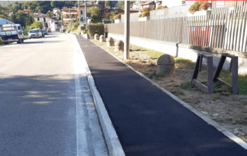 Nuovo marciapiede in via Per Possaccio