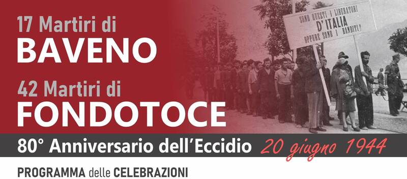 17 Martiri di Baveno e 42 di Fondotoce: il programma delle commemorazioni