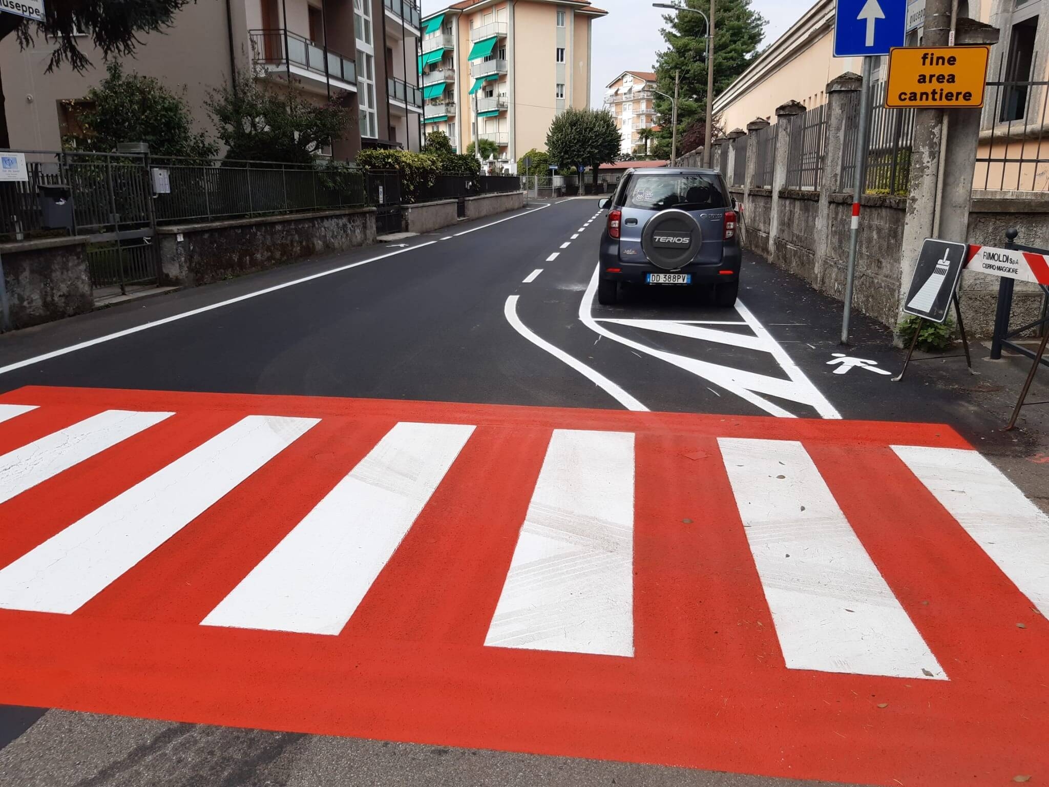 Immagine: viale san giuseppe segnaletica orizzontale